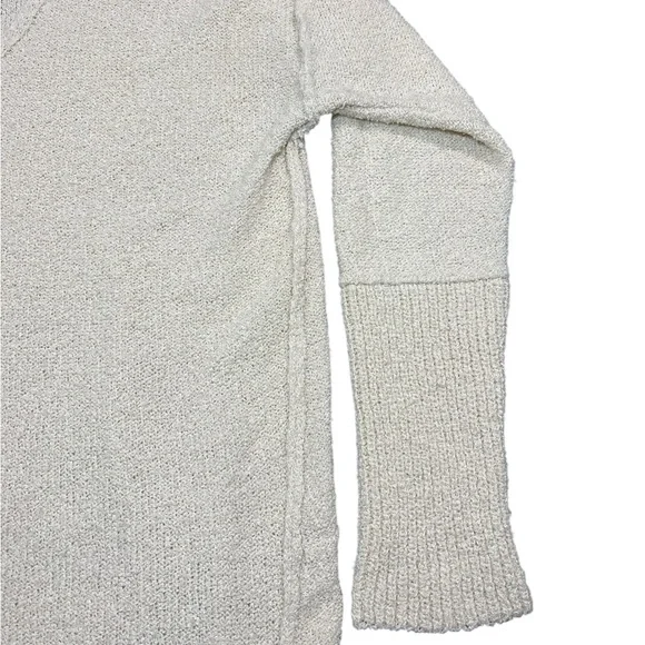 Caslon Boucle Knit Tunic Sweater Long Sleeves V-Neck Ivory Knit Pullover - Picture 14 of 16